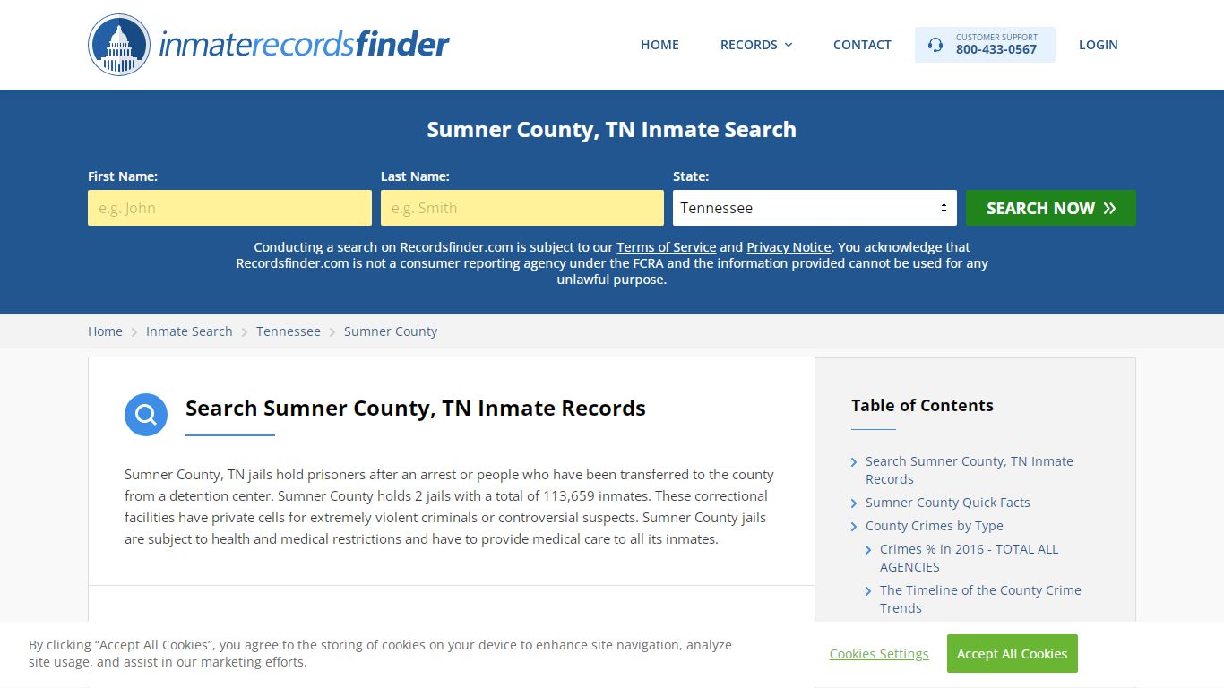 Sumner County, TN Inmate Lookup & Jail Records Online
